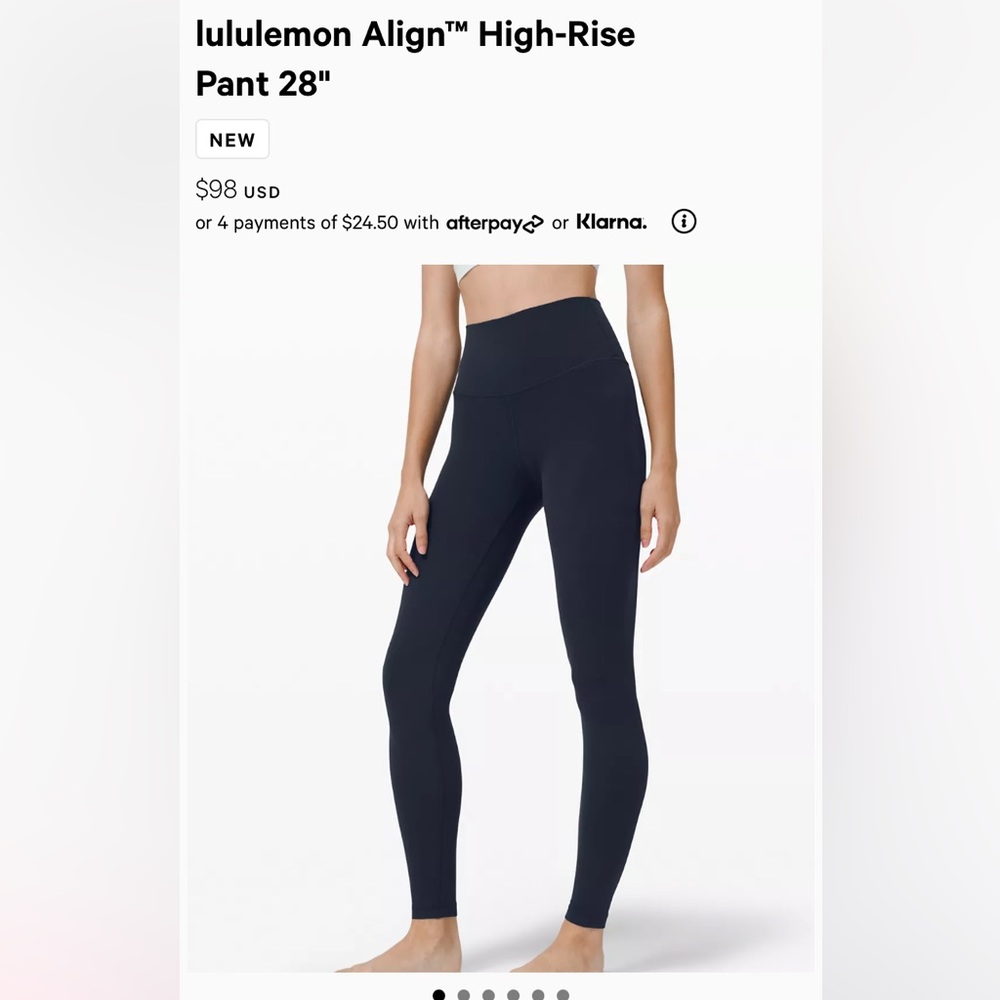 Lululemon align leggings full length in navy size 4